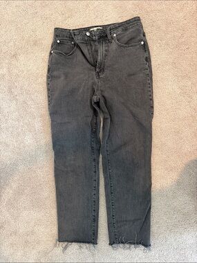 Women’s Black High-Rise Straight Jeans